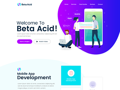 Beta Acid website branding creative creative agency flat ui web webdesign website