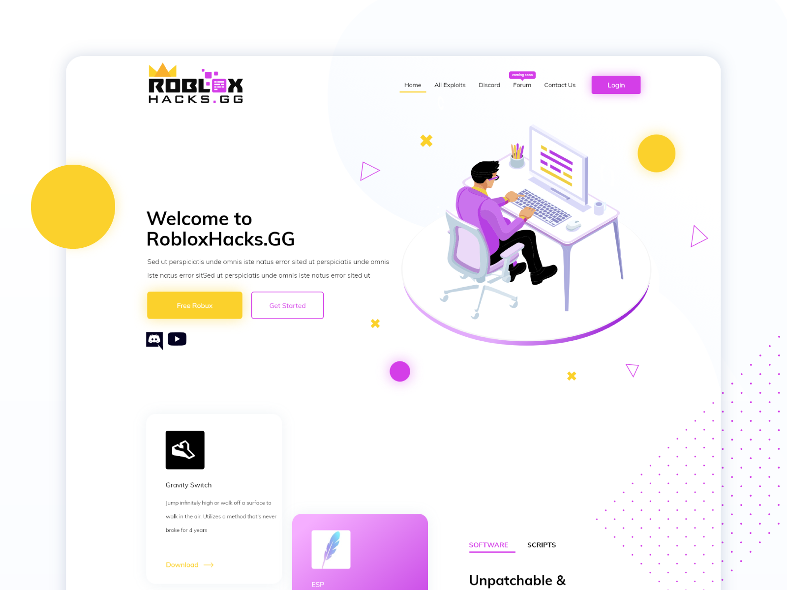 Gaming Community Website Design By Inkyy On Dribbble - hotjar roblox robux