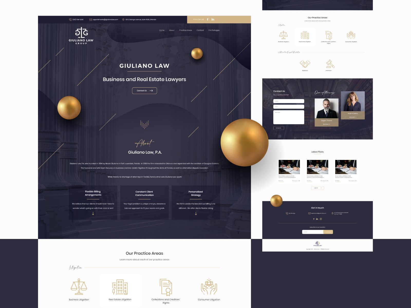 Lawyers Website Design by inkyy on Dribbble