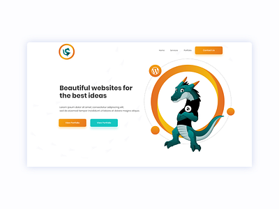 IT Services Website With Custom Dragon Mascot