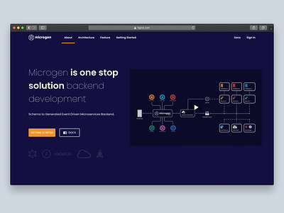 Microgen - One Stop Solution Backend Dev backend figma figmadesign landing landing page design landingpage ui ui ux ui design uidesign uiux ux ux design uxdesign uxui web design webdesign