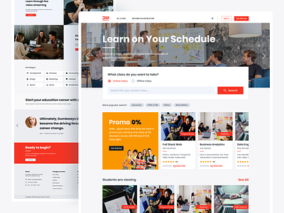 Online Course | One by One Concept design figma figmadesign landing landing design onlineclass onlineclasses onlinecourse ui uidesign uiux ux webdesign