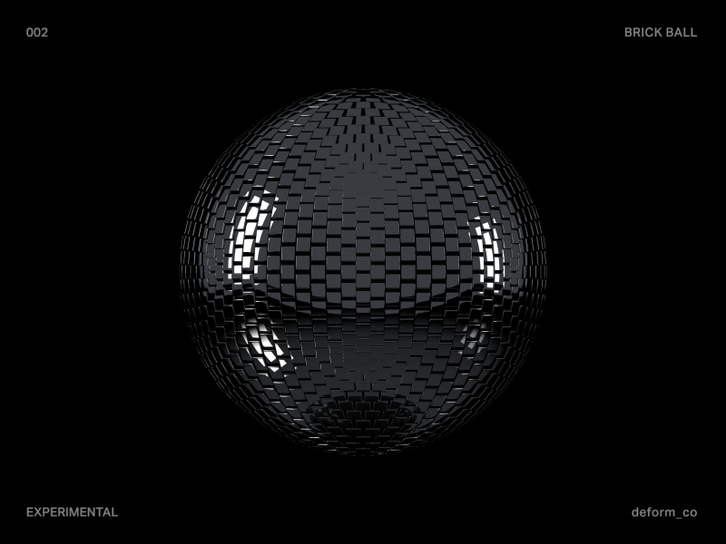 002 Brick Ball 3d 3danimation 3dartist 4d animation cinema 4d debut design gif motion