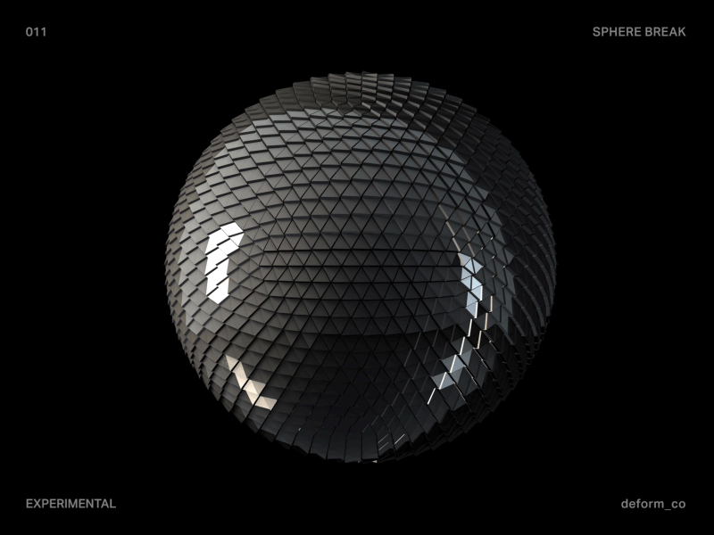 011 Sphere Break 3d 3danimation 3dartist 4d animation cinema 4d design gif motion