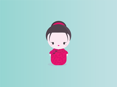 Quipao Dress | Li Na character design chibi cute art cute illustration illustraion kawaii kawaii art vector vector illustration