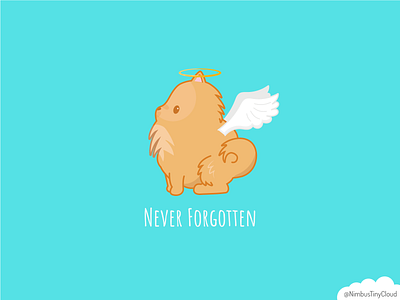Pomeranian Angel character design chibi cute dog dogs kawaii pomeranian vector illustration
