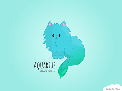 Zodiac Poms | Aquarius Pomeranian aquarius character design cute dog dogs illustration pomeranian pomeranians vector illustration zodiac