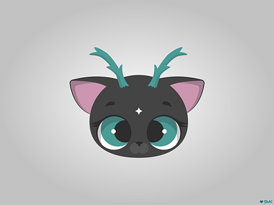 Catalope - Domestic Shorthair Cat cat character design chibi cute jackalope kawaii vector illustration