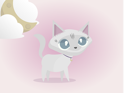 Kawaii Kitty - Luna cat illustration kawaii vector vector illustration