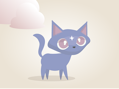 Violet Kawaii Kitty cat kawaii vector vector illustration