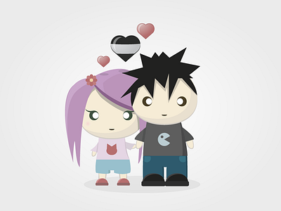 Vector Love chibi cute kawaii vector vector illustration