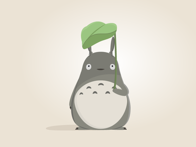 Totoro cute ghibli kawaii studio ghibli totoro vector vector illustration