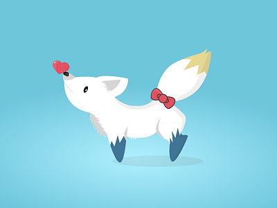 Hello Foxy character design chibi cute fox hello kitty kawaii vector vector illustration