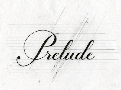Prelude logo: sketch logotype pen sketch pencil sketch