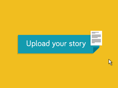 Upload button animated animation button hover icon storylific turquoise yellow