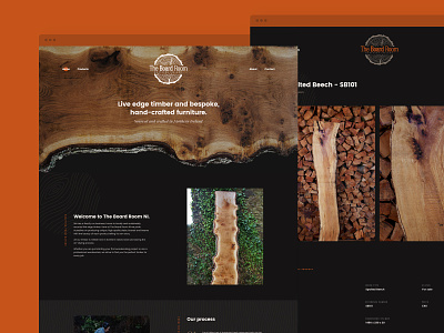 The Boardroom black grey local business minimal modern orange portfolio store ui web web design website wood