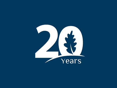 Eau Claire Community Foundation Anniversary Logo 20 anniversary bank branding design foundation leaf logo oak tree twenty