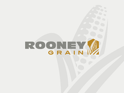 Rooney Grain agriculture branding corn grain logo vector