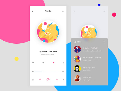 Music player app cards challenge daily ui design flat iphone minimal music app player ui typography ui ux