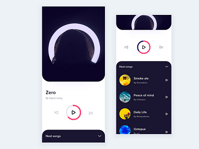 Music Player app design minimal music player ui ux