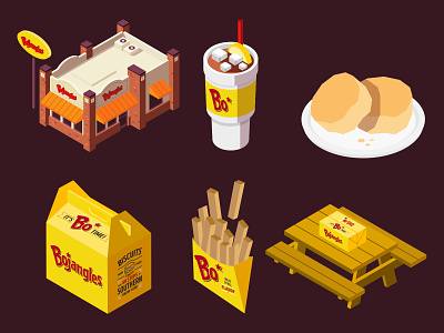 bojangles icons food icon illustration