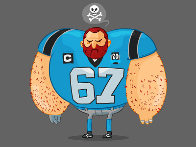 Keep Pounding beard cartoon football nfl panthers