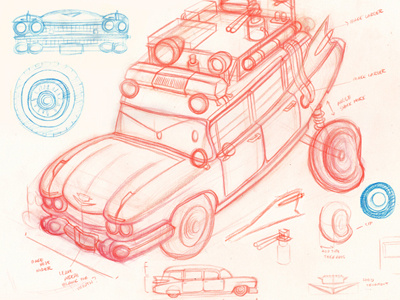 Pixar Ecto 1 Sketch