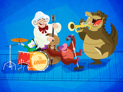 Funished band characters disney illustration music