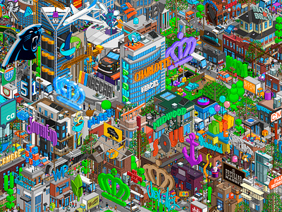 Super Big Charlotte Pixel Map by Joey Ellis on Dribbble