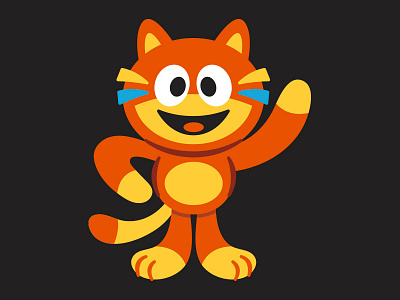 Tango Cat the Ghost cartoon cat character happy identity logo mascot