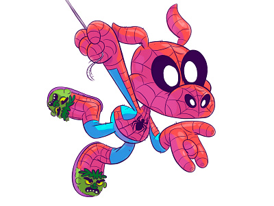Spider-Ham cartoon character illustration kids spiderman