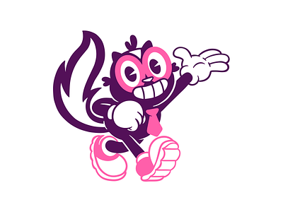 Skunky Skunk character illustration mascot
