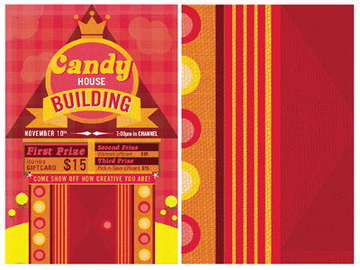 Candy Housing Building candy color design halloween house typography