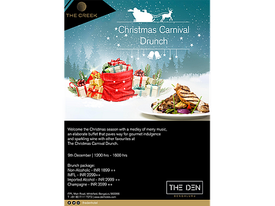 Christmas brunch carnival brunch design food event illustration