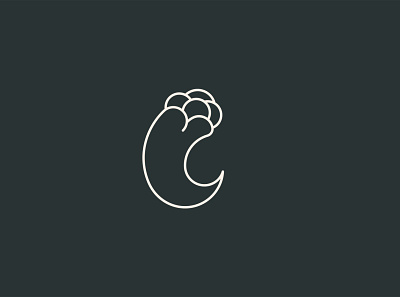 Cute C Symbol c symbol clean cute icon line art minimal minimalist logo vector