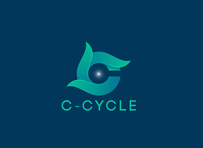 C-CYCLE cute cycle logo round symbol vector