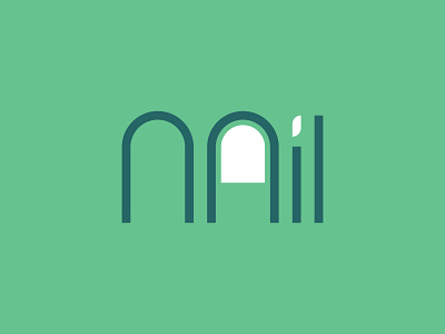 Nail Logo! clean logo finger logo nail logo simple logo typography logo wordmark logo