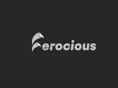 Ferocious Logo! ferocious logo gray logo minimal minimalist simple wordmark logo