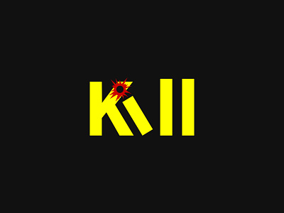 Kill Wordmark Logo! bullet kill wordmark logo modern logo murder slay
