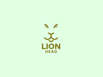 Minimalist Lion Head branding clean graphic design logo minimalist lion head simple
