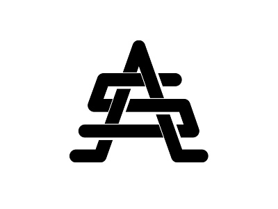 AS Logo as logo black combination logo simple vector white