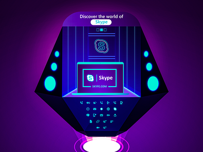 Discover the world of skype branding design illustration illustrator ui vector