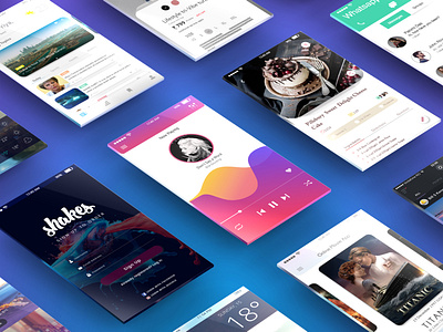 UI screens android animation app icon illustration login screen music app ui ux web