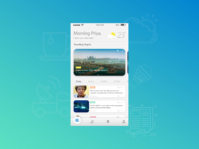 News reading App Ui screen app design news newsfeed ui ux web