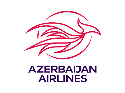 Azerbaijan Airlines Logotype airlines airplane azerbaijan bird flight logo logotype phoenix red