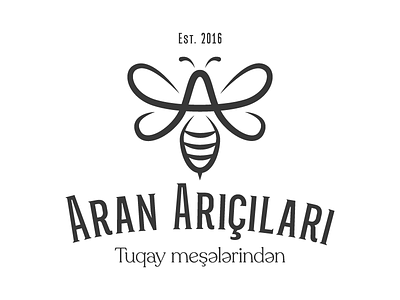 Aran Arıçıları Logotype aran azerbaijan bee font honey logo logotype minimal nature symbol type typography