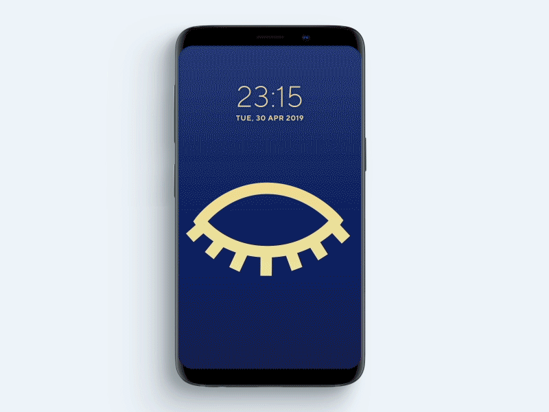 Lock Screen — Good Morning blink eye lock screen lockscreen ui ux ui animation