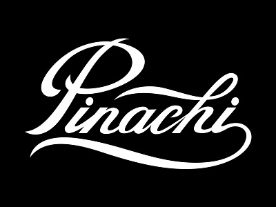 Pinachi Logo calligraphy leather lettering logotype pinachi retro type typography vintage