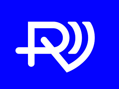 radiovibess™ — monogram logo design font logotype minimal monogram monogram logo radio rv type typography vibes