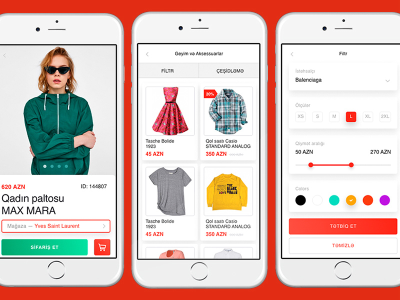 shop.az UI/UX design interface light shopaz shop online store store ecommerce uiux app design ui minimal azerbaijan